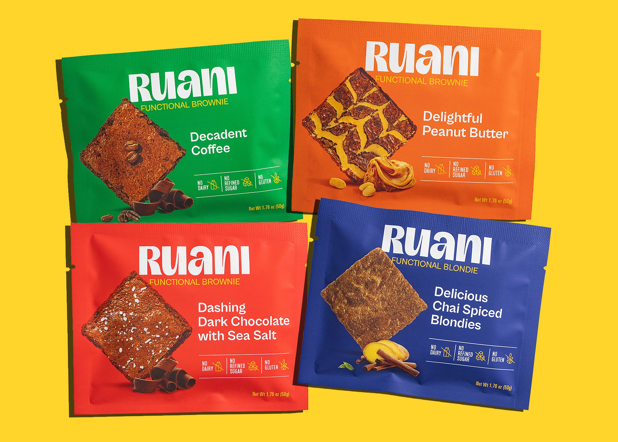 RUANI brownies and blondies styled on a serving board