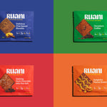 RUANI Trial Pack of 12 — dark chocolate sea salt, peanut butter, coffee brownies and chai spiced blondies arranged together